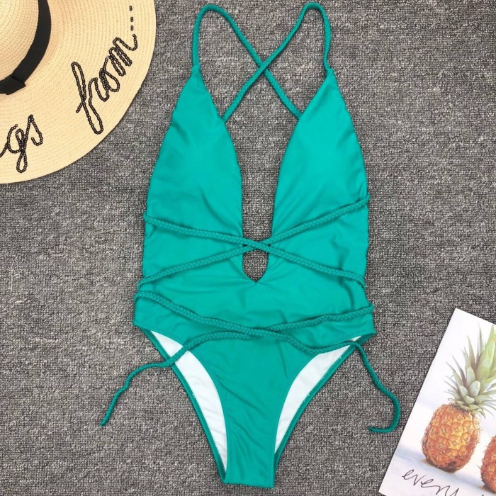 High Cut One Piece Swimming Bathingsuit