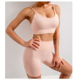 Yoga Outfits for Women 2 Piece High Waist Leggings with Bra Activewear