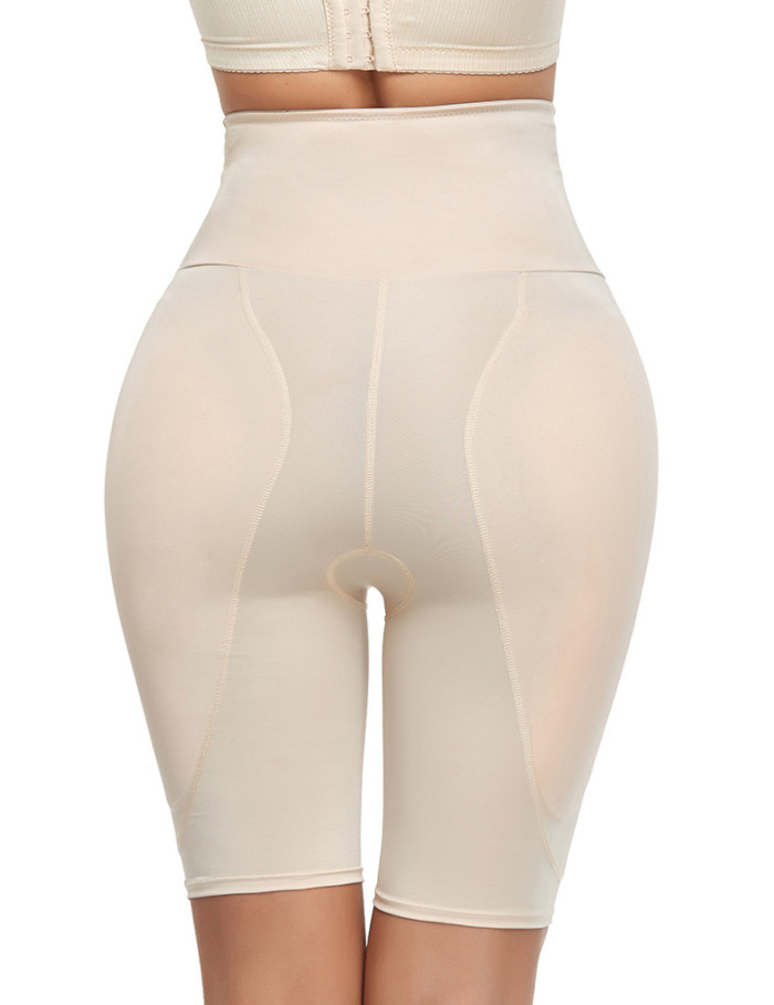 Body Shaping Pants With Sponge Pad and Waistband Buckle
