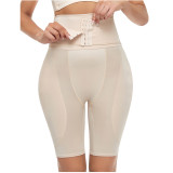 Body Shaping Pants With Sponge Pad and Waistband Buckle
