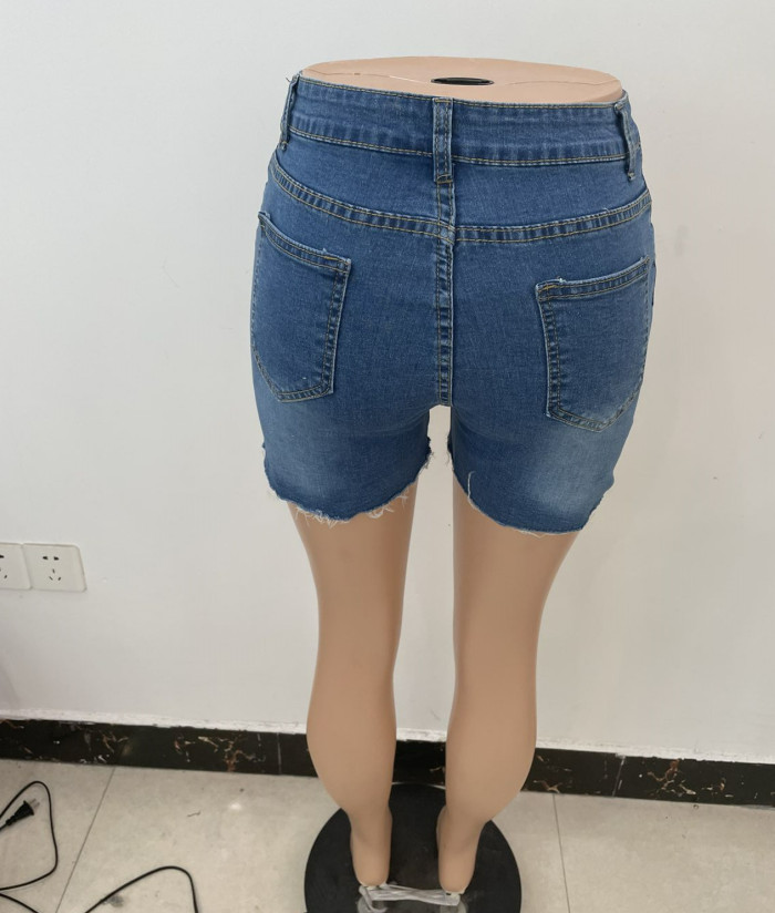 Lace Up Bandage Jean Shorts