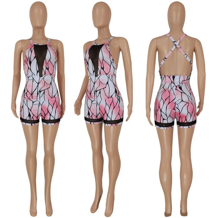 lovely Printed Backless IHOOV Rompers