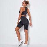 High Waisted Workout Leggings and Crop Top Set