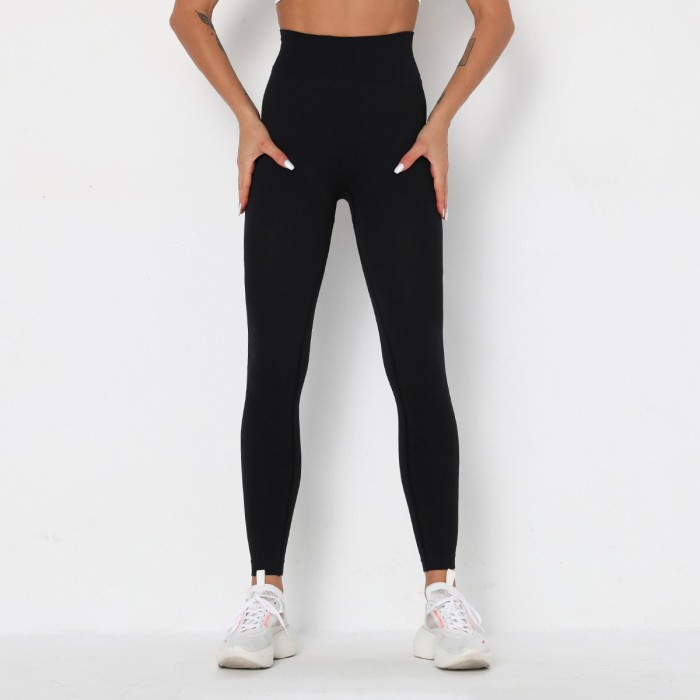 High Waist Tight Hip Lifting Solid Color Outdoor Running Pants