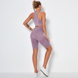 High Waisted Workout Leggings and Crop Top Set
