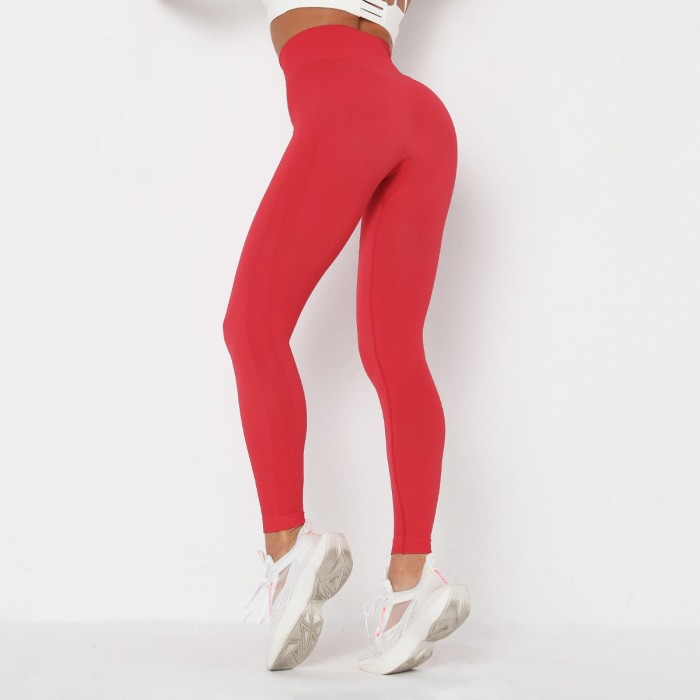 High Waist Tight Hip Lifting Solid Color Outdoor Running Pants