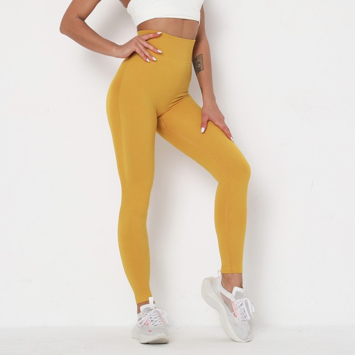 High Waist Tight Hip Lifting Solid Color Outdoor Running Pants