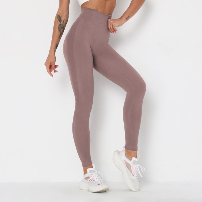 High Waist Tight Hip Lifting Solid Color Outdoor Running Pants