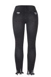 Wash Distressed Skinny High Waist Jeans