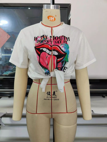 Graphic T Shirt Sexy Crop Top