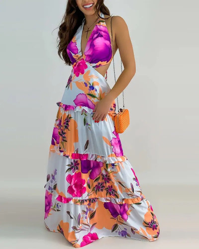 Hollow Out Maxi Beach Dress