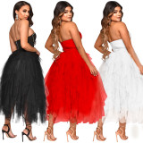 Club Party Mesh Bubble Skirt