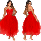 Club Party Mesh Bubble Skirt
