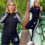 Printed Sweatshirt Sweatpants Set