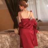 Lace Bow Babydoll and Robe Suit