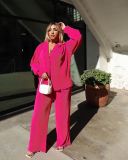 Crimp Loose Casual Multicolor Suit