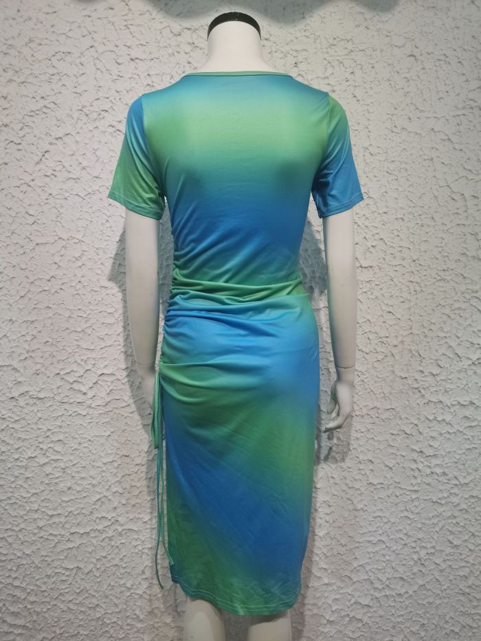 IHOOV Side Slit Casual Short Dress