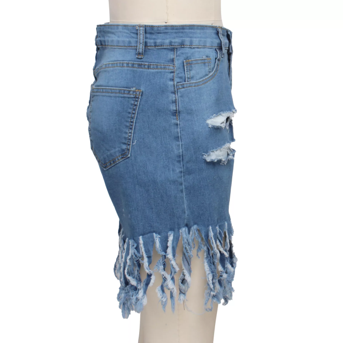 Fringe Shorts Women Tassel Ripped Jeans Shorts