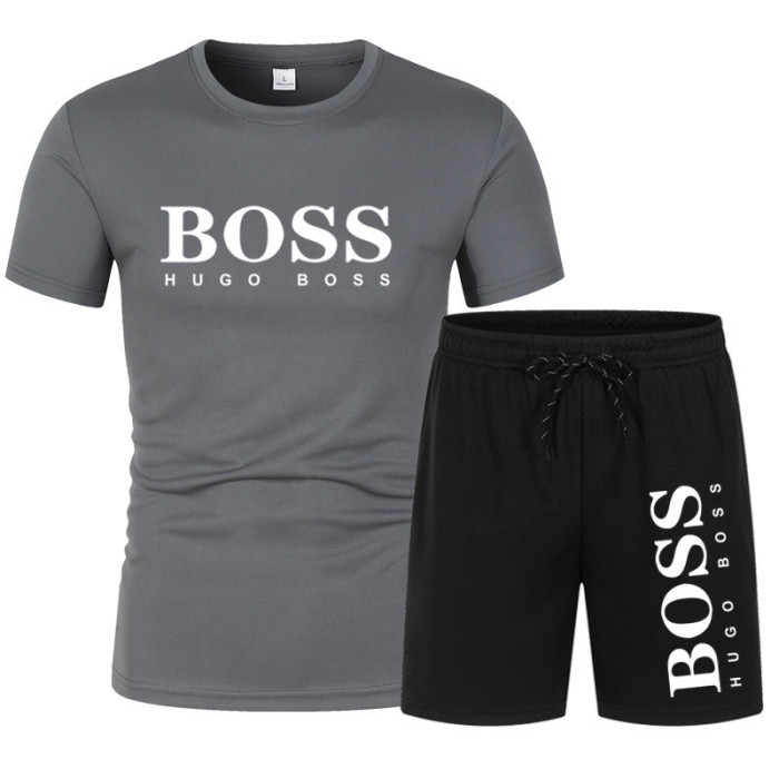 Mens Short Sleeve Sportwear Jogger Sets