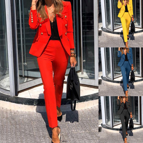 Business Wear 2 Piece Office Blazer And Pant Set