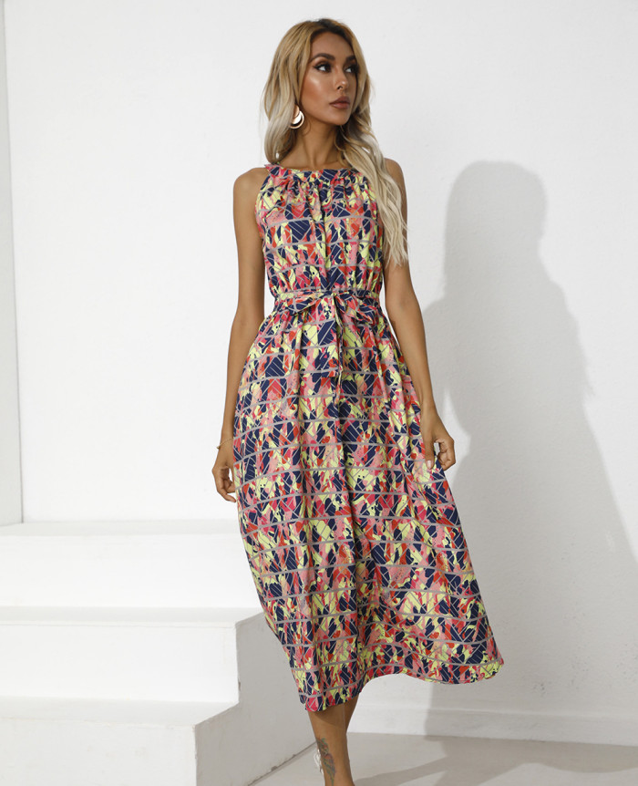 Bohemian Style Sleeveless Maxi Sun Dresses