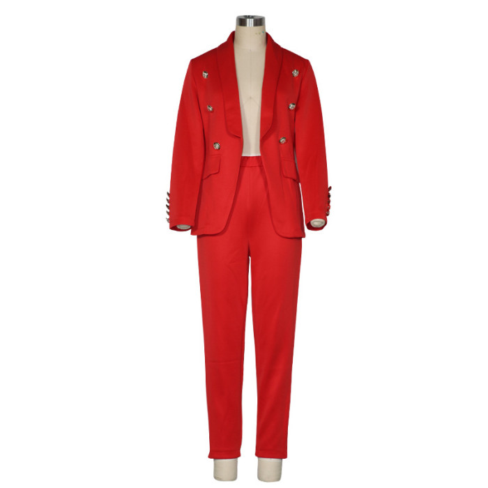 Business Wear 2 Piece Office Blazer And Pant Set