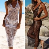 Bohemian Hand Knitted Fishnet Hollow Out Beach Dress