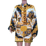 African Print 2 Piece Shorts Outfit