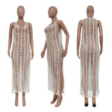 Casual Mesh Vest Beach Skirt