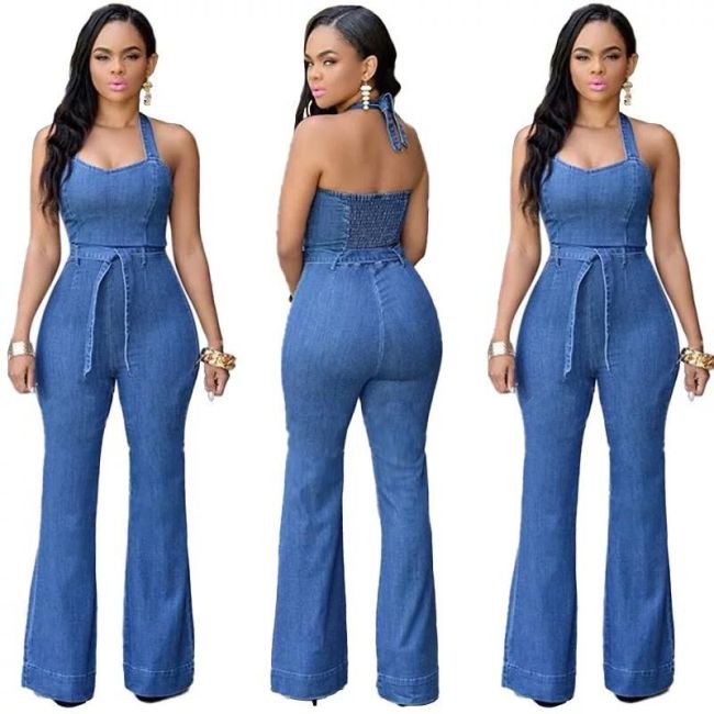 Women's Slim fit Casual Jumpsuit with Belt