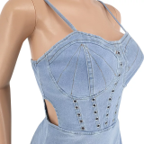 Irregular Sexy Denim Mini Dress