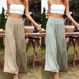 Wide Waistband Wide Leg Pants