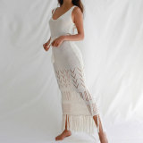 Lace up Fringe Beach Dress