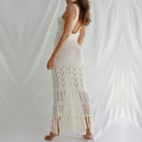Lace up Fringe Beach Dress