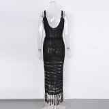 V-neck Slim Belt Beach Skirt