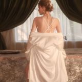 Backless Sling Nightdress Cardigan Robe Suit