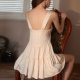 Solid Color Sleeveless Nightdress