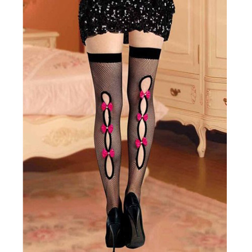 Red bowknot stockings LE5148
