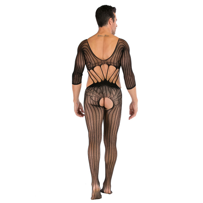 LE5118 Black Bodystocking with stockings