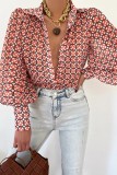 Chiffon Floral Print Elegant Blouse Shirt