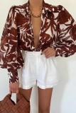 Chiffon Floral Print Elegant Blouse Shirt