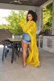 Knitted Cardigan Cape Beach Skirt