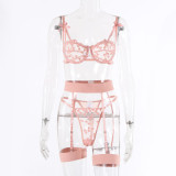 Sexy Mesh Bra And Panty Galter Lingerie Set