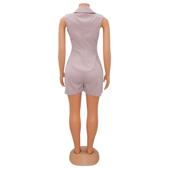 Women Sleeveless Suit Shorts Jumpsuit