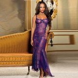 LE6118-3Long Stretch Lace Chemise