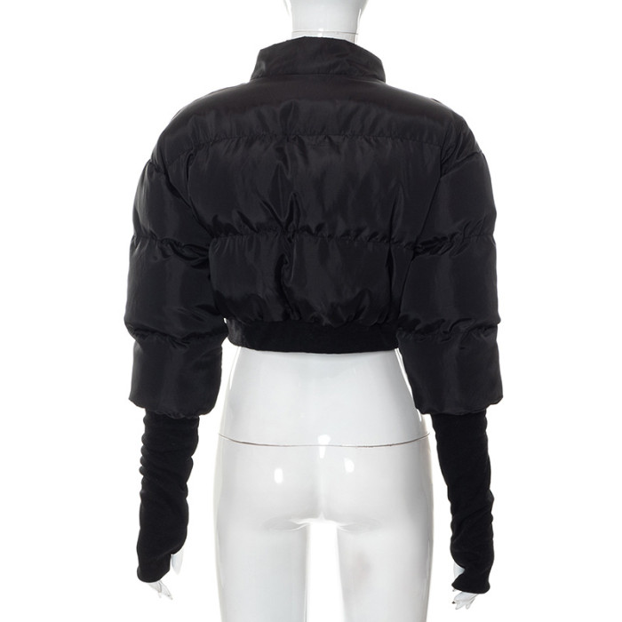 Fashion Cotton Clothes Stand Collar Short Coat Warm Jacket