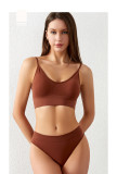 Thin Cup Wire Free Bra Seamless Panty And Wireless Push Up Sport Bra Sets For Women