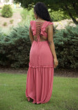 Ruffle Casual Boho Maxi Long Dress