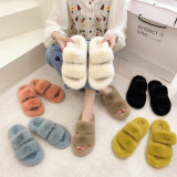 Flat Bottom Warm Pur Slippers