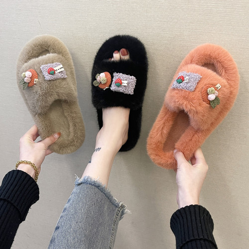 Fashionable Thick Bottom Fruit Home Pur Slippers